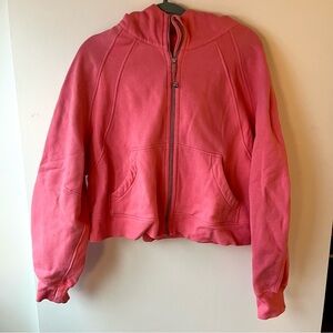 Pink Lululemon Scuba Oversized Full-Zip Hoodie